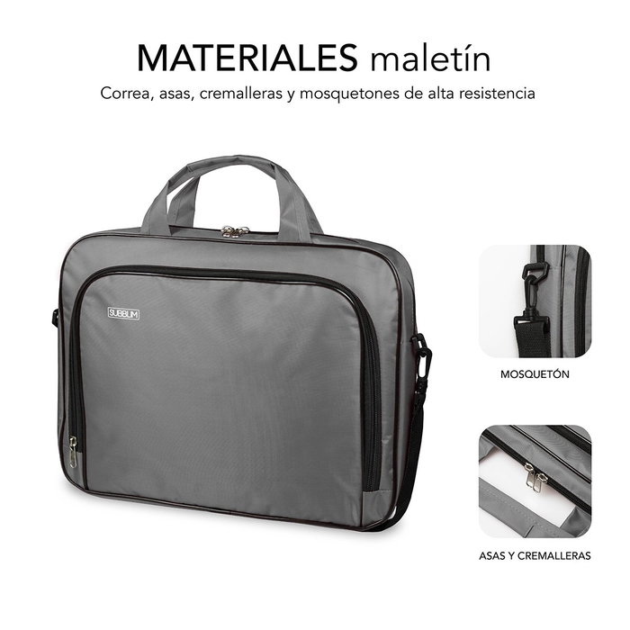 Subblim Maletín Oxford para Portátil 13,3-14 pulgadas Gris Subblim Maletín Oxford para Portátil 13,3-14 pulgadas Gris